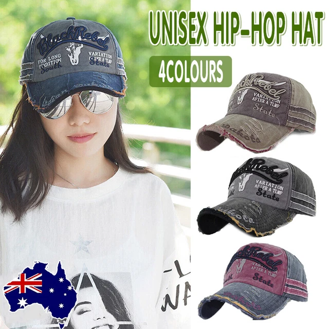 Trucker Baseball Cap Unisex Hip-hop Hat Sport Snapback Men Adjustable Women AU