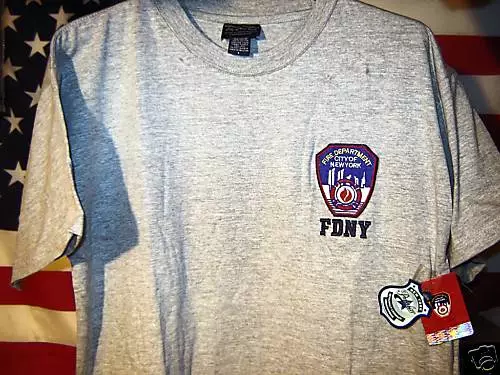 Official Fdny T Shirt Gray New York City Fire Dept Xl