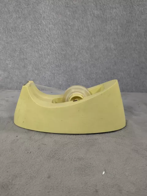 Vintage Scotch Tape Dispenser Yellow Mid Century Modern 60’s 70’s