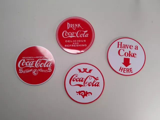 Coke - Collectable Coke Coasters - 3.5 in - Red