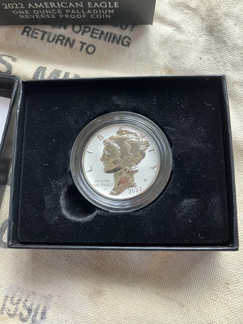 🌟 2022-W 1 oz Reverse Proof American Palladium Eagle Coin