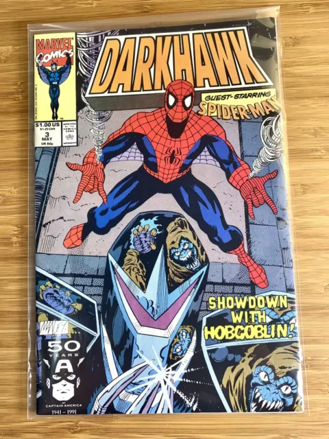 Vintage Darkhawk #3 Stars: Spider-Man, (May 1991) NM  Marvel Comic