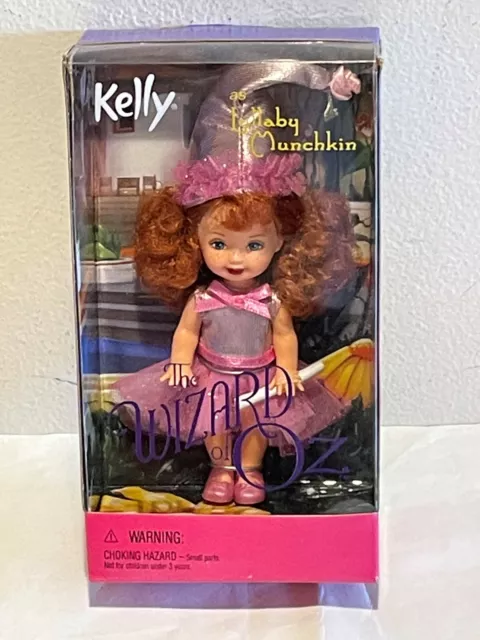 1999 The Wizard of OZ Kelly as Lullaby Munchkin Barbie Doll Red Curly Hair NEW