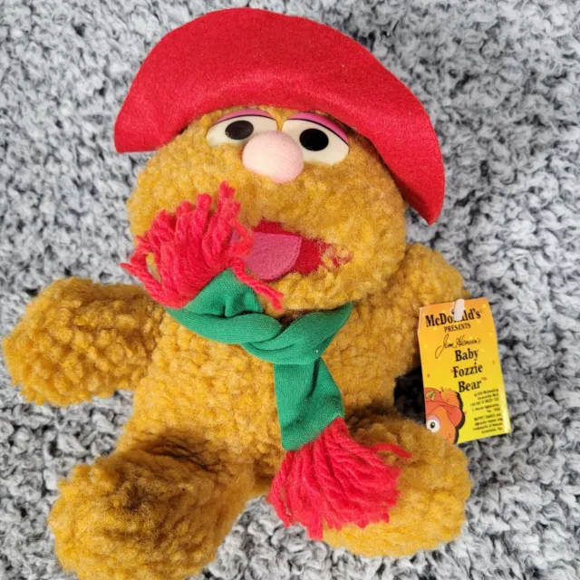 Baby Fozzie Bear McDonalds Plush Muppets Stuffed Animal 7" Vtg 1988