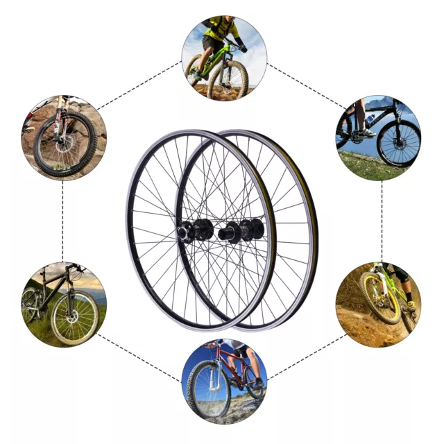 Fits 29" MTB Mountain Bike Wheelset Front +Rear Wheelset Rims 100mm x 135mm