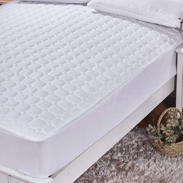 Kono Protège-matelas matelassé respirant et lavable avec jupe Super King
