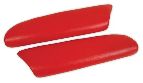 00-04 Corvette Torch Red Leather Armrest Pads NEW 479893