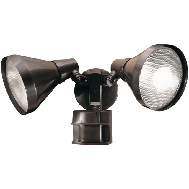Heath Zenith SL-5412 2 Light 180 Degree Motion Activated Twin - Bronze