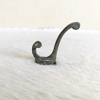 1920s Vintage Brass Wall Hooks Hanger Rich Patina Rare Decorative Collectible