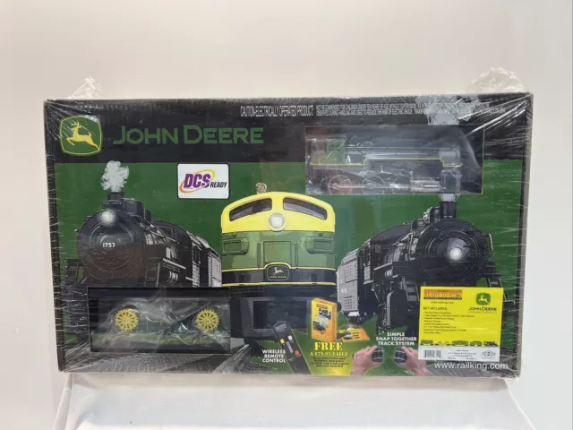 MTH 30-4073-1 Rail King John Deere F3 Train Set With protocol sound 2.0 New