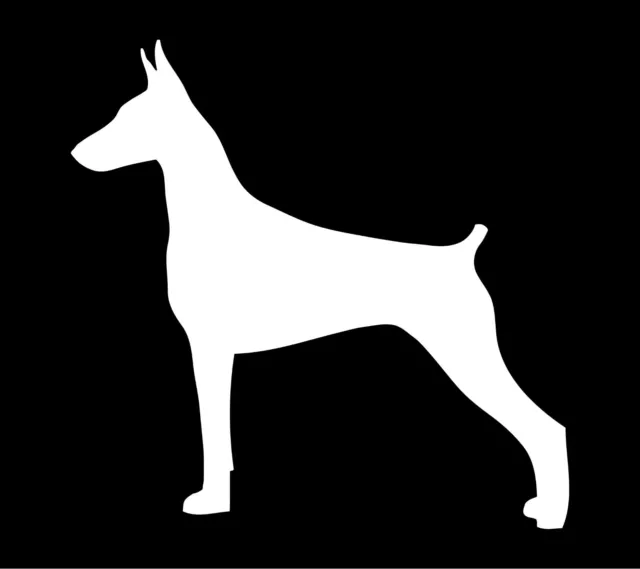 Doberman Pinscher Vinyl Decal Car Window Laptop Dog Breed Silhouette Sticker