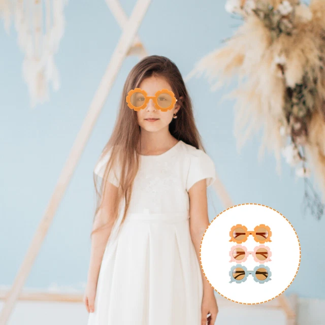 3 paia di occhiali da sole girasole margherite bambina neonata