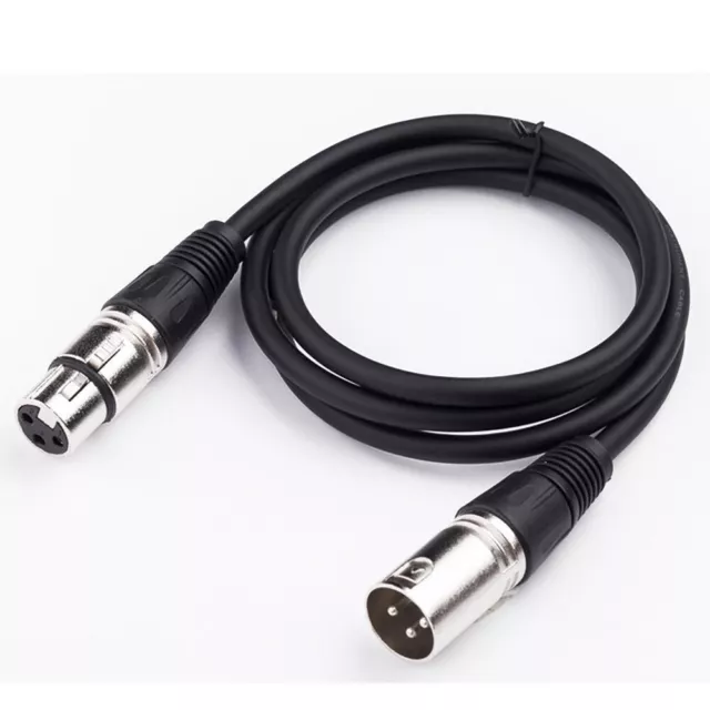 3 Pin XLR Male to Female Lead Speaker Microphone Mic Shielded Audio Signal Cable 3