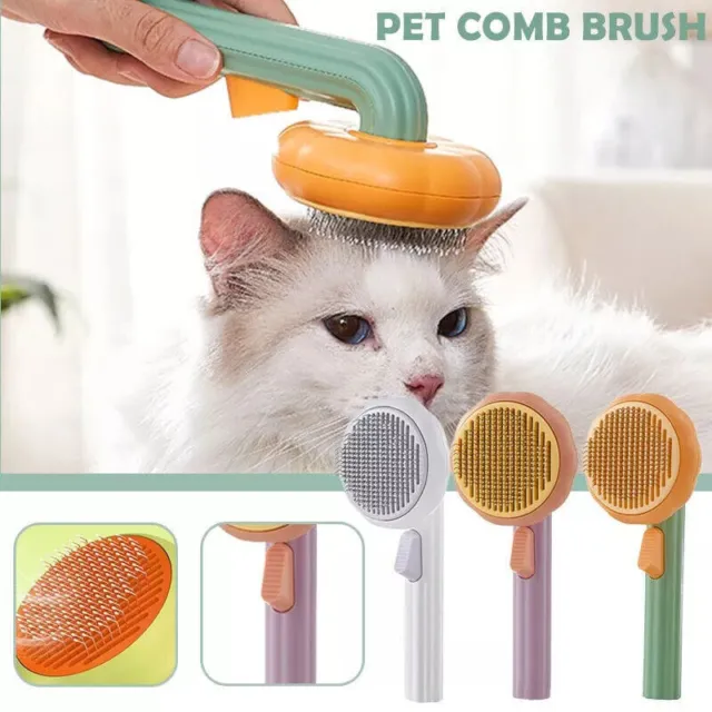 Pet Dog Cat Brush Grooming Slicker Self Cleaning Slicker Brush Massage Hair Comb