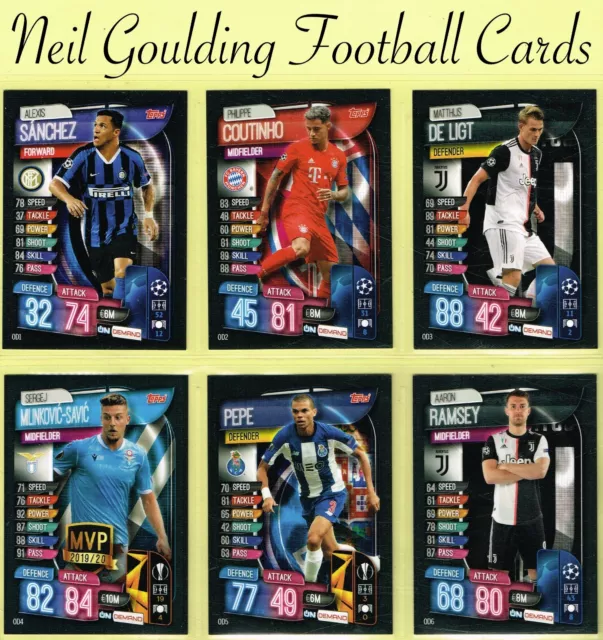 Topps Match Attax 2019-20 ☆ CHAMPIONS LEAGUE - ON DEMAND ☆ Cards #OD1 to #OD85