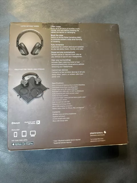 Plantronics Backbeat Pro 2 Wireless Noise Canceling Headphones - Black 2