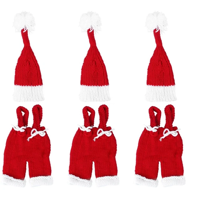 3 set abiti fotografici neonato costume maglione bambino fatto a mano abbigliamento oggetti di scena lavorati a maglia