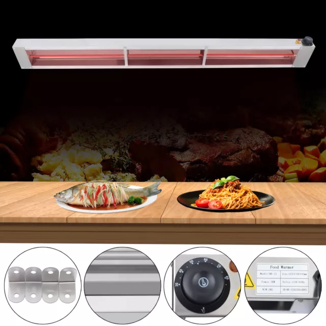 60'' Commercial Restaurant Toggle Food Heat Lamp Strip Warmer - 110 Volt