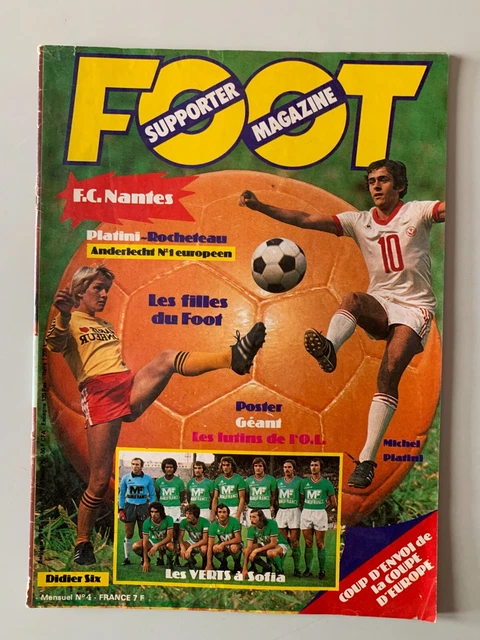 FOOT SUPPORTER MAGAZINE de 1977 ST ETIENNE, PLATINI ROOKIE