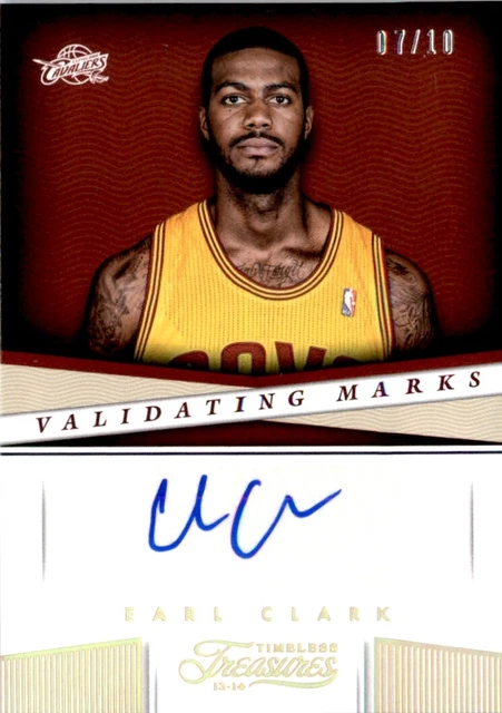 2013-14 Timeless Treasures Validating Marks Gold #23 Earl Clark Auto /10