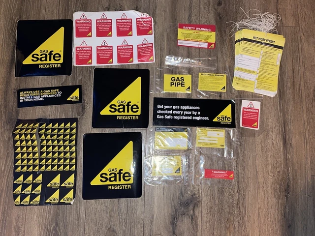 Adesivi etichettatura di sicurezza GasSafe etichettatura adesivi furgone Joblot