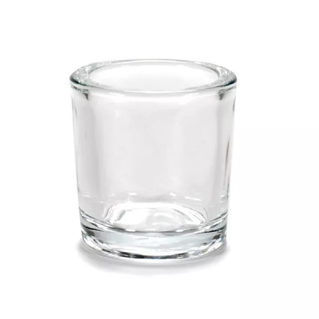 Portavelas, cristal transparente, pequeño, cilíndrico, una vela de té - Balazote