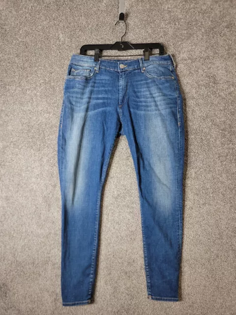 True Religion Jennie Curvy Skinny Jeans Womens 34x30 Blue Stretch Denim