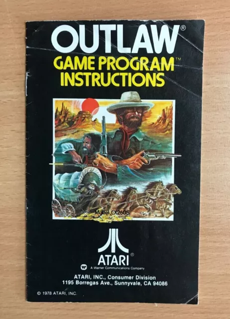 ATARI 2600 - OUTLAW - Instruction Manual