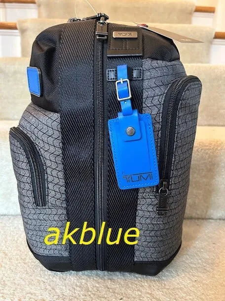 NWT TUMI Higgins Sling Backpack Travel Gray Crossbody Shoulder bag Black UNISEX