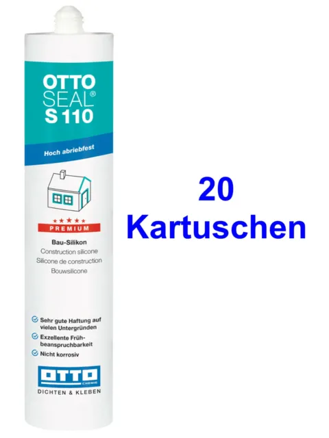 Ottoseal S110 20x310ml La Premium-Bau-Silicon Para Estrías & Juntas de Conexión