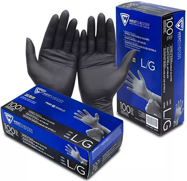 WEST CHESTER Industrial Nitrile Gloves 5 Mil Latex & Powder Free 1000 ct MEDIUM