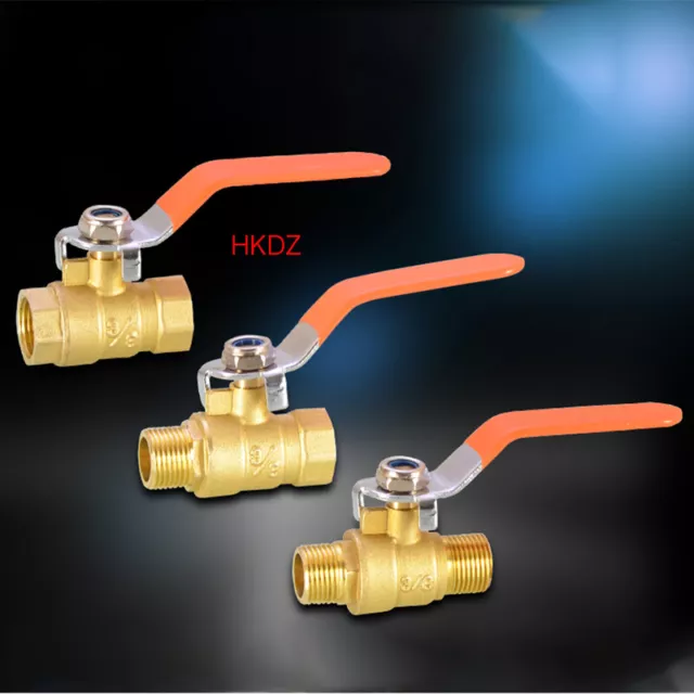 Brass Ball Valve Gate Female Male Thread Shut-off Handle Tap Switch Hose Water 3