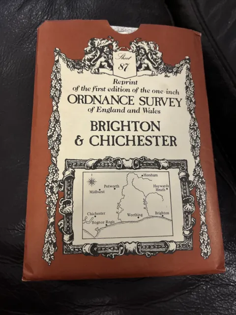Brighton Chichester Ordnance Survey One Inch Map First Edition Reprint Sheet 87
