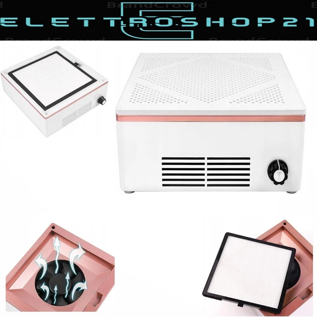 Aspiratore Professionale Da Tavolo 60 W Nail Art Estetica Bellezza Mani Unghie