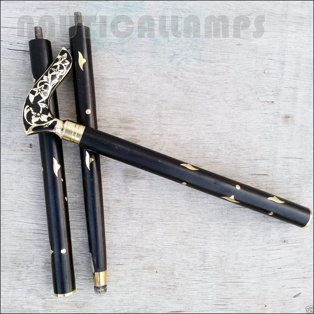 Nautical Brass Derby Design Handle Vintage Wooden Walking Stick Antique Cane At Best Price In Nakur - Foto 5