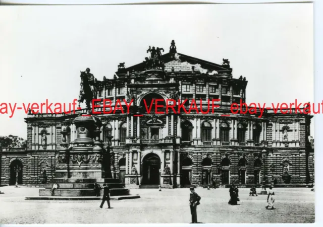 Dresden Semperoper Theaterplatz ca. 1920er Denkmal Kopie einer AK (*11459)