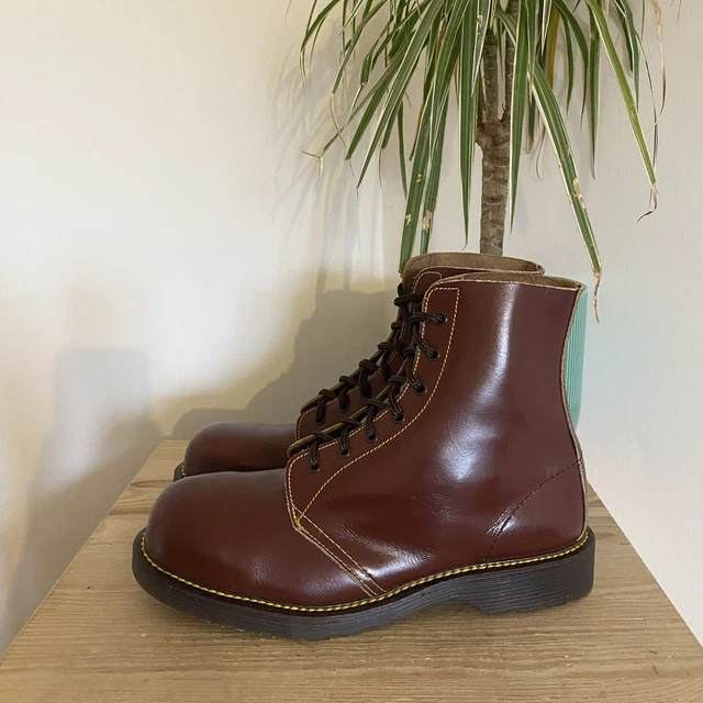 DR MARTENS BN Vtg Hawkins Astronauts Oxblood Red Leather Boots 7