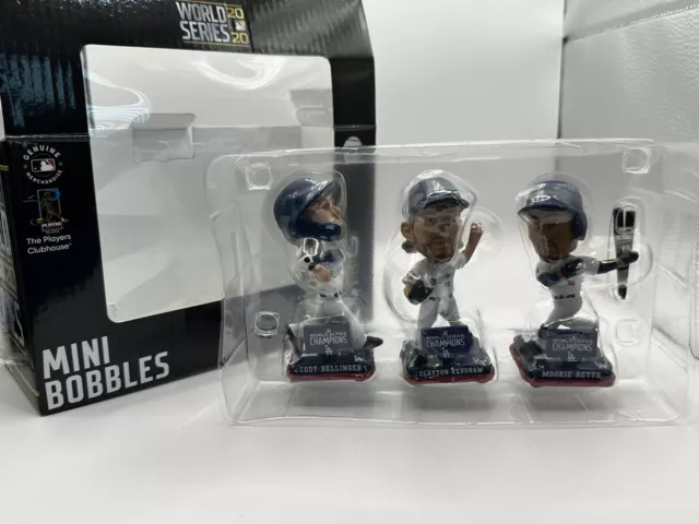 Bellinger, Betts, Kershaw Los Angeles Dodgers World Series Mini Bobblehead Set