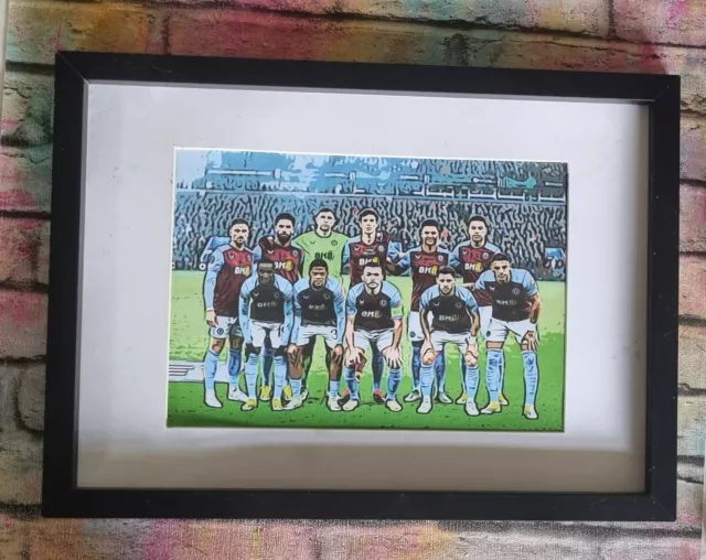 Aston Villa Europa Conference Team Football Picture Pop Art Tribute