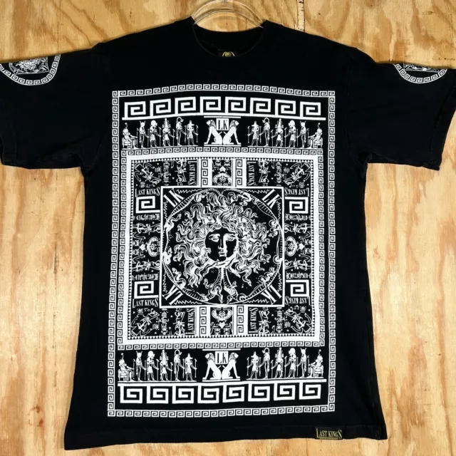 LAST KINGS T SHIRT Black Size M Medusa Graphic Greek Key Design Hip Hop 28.99 PicClick
