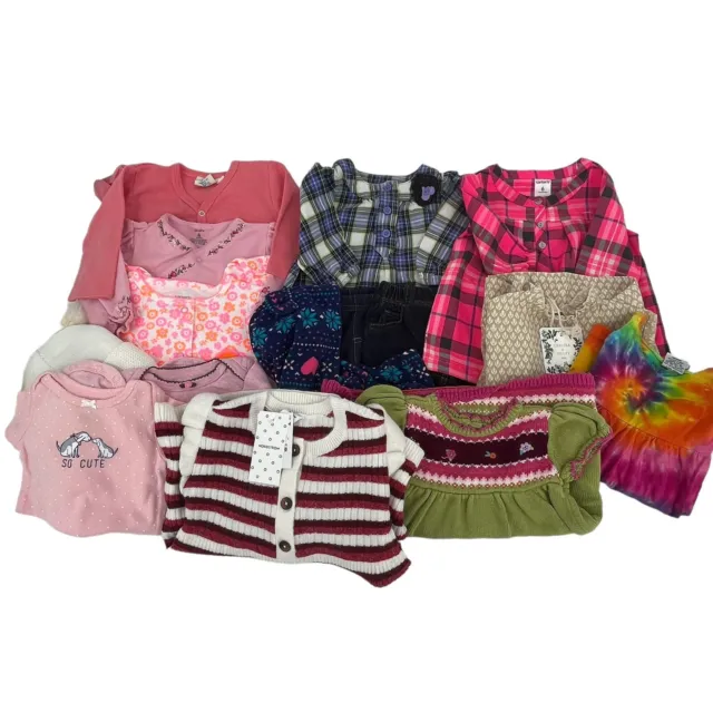 Infant Girl 15-Piece Bundle of Mixed Brands Carters Nordstrom Some NWT Sz 3-18M