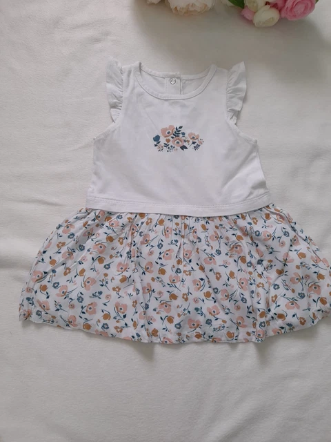 Ensemble Bébé Fille ABSORBA - Robe + T-shirt + Caleçon - Taille 12 Mois - Fuchsia - Neuf Avec Étiquettes
