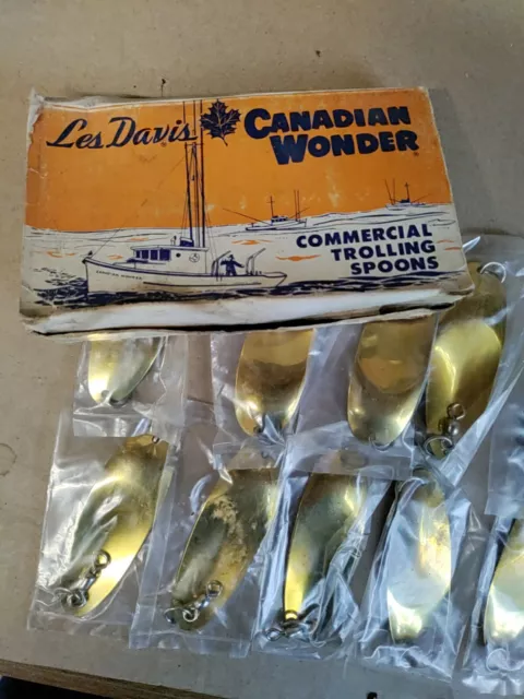 VINTAGE LES DAVIS CANADIAN WONDER SPOON FISHING LURE size 7 $12.58