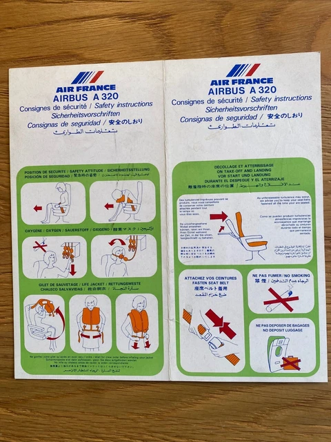 エールフランス　安全のしおり/AIR FRANCE SAFETY CARD エールフランス 安全のしおり/AIR FRANCE SAFETY CARD さげ
