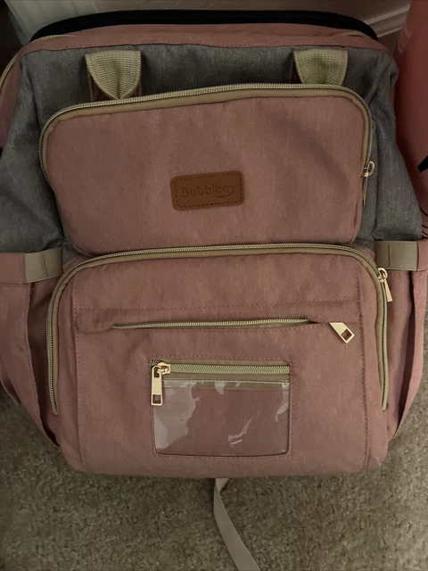 Wholesale Price Stylish Baby Diaper Bag Backpack with Bassinet pink Color