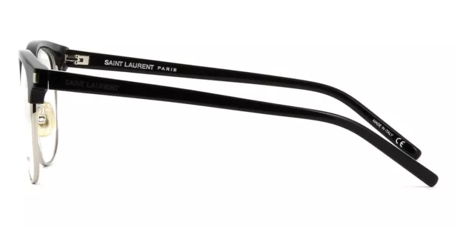 Saint Laurent SL 104 001 Black & Silver Eyeglasses Frames Eyewear Size 52-20-145 3