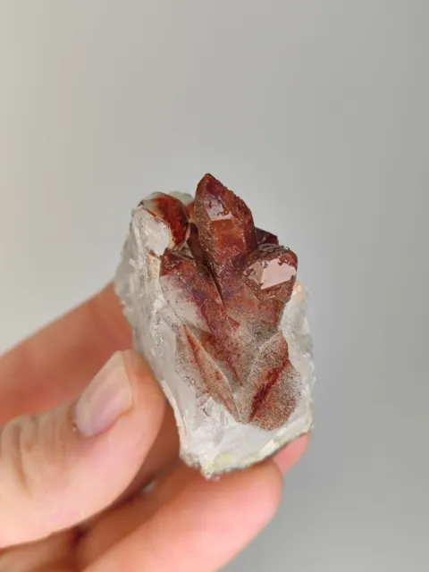 🔥Rote Hämatit Quarz Bergkristall Stufe  - Izizauen Alnif Marokko 🔥