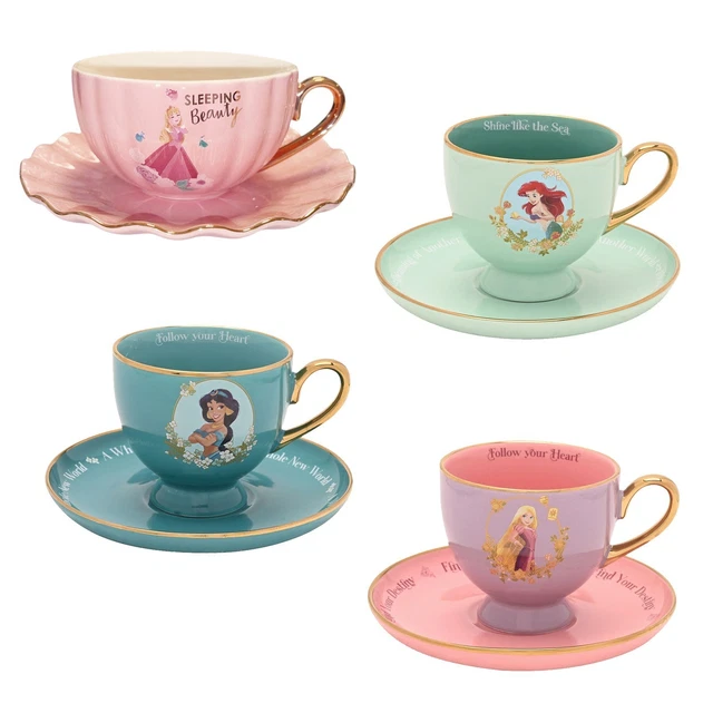 Ensemble De Tasses à Thé En Verre Transparent Coloré - Style Années 50, 6 Pièces ( ?), Neuf