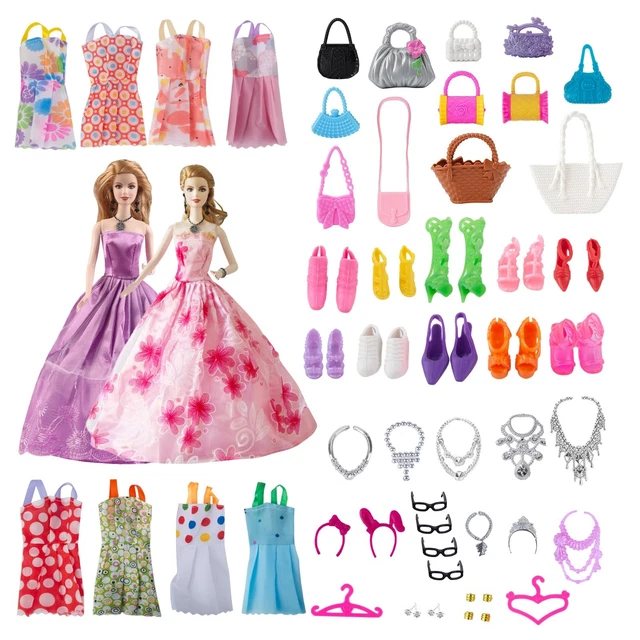 6 Set Di Vesti Per Bambole Da 11,5 Pollici, Stile Blu, Inclusi - Foto 2