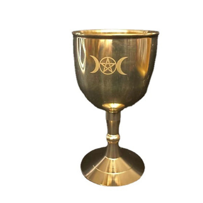 Autel Autel Tarot Eau Élémentaire Calice Cuivre Gobelet Wicca Païen Triple Lune 